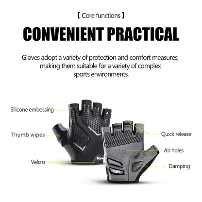Half-Finger Men'S And Women'S Cycling Gloves Liquid Silicone Shock-Absorbing Breathable Sports Bike Fitness Gloves Hiking Gloves
