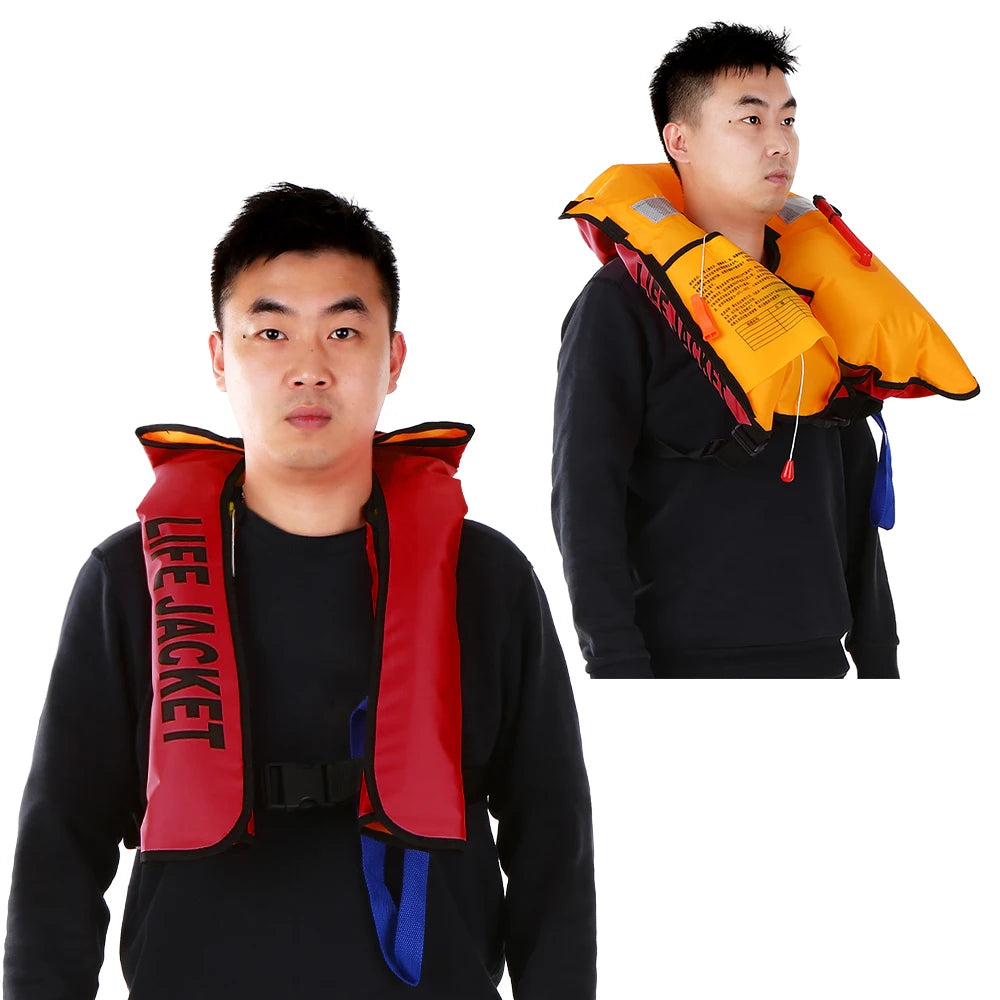 Manual Inflatable Life Jacket Adult Life Vest Water Sports Swimming Fishing Survival Jacket