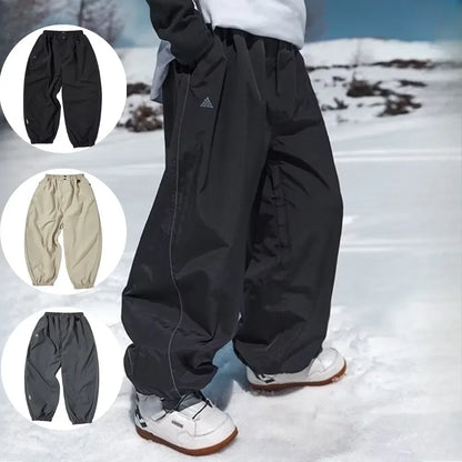 Snowboarding Single Board Waterproof Loose Fit Wear Resistant Professional Double Board Ski Pants Snowboard Pants For Men Women