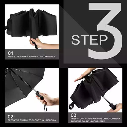 Car Automatic Umbrella Waterproof Windproof Folding Umbrella For BYD Tang F3 E6 Atto 3 Yuan Plus Song Max F0 G3 I3 Ea1 Dmi 2din