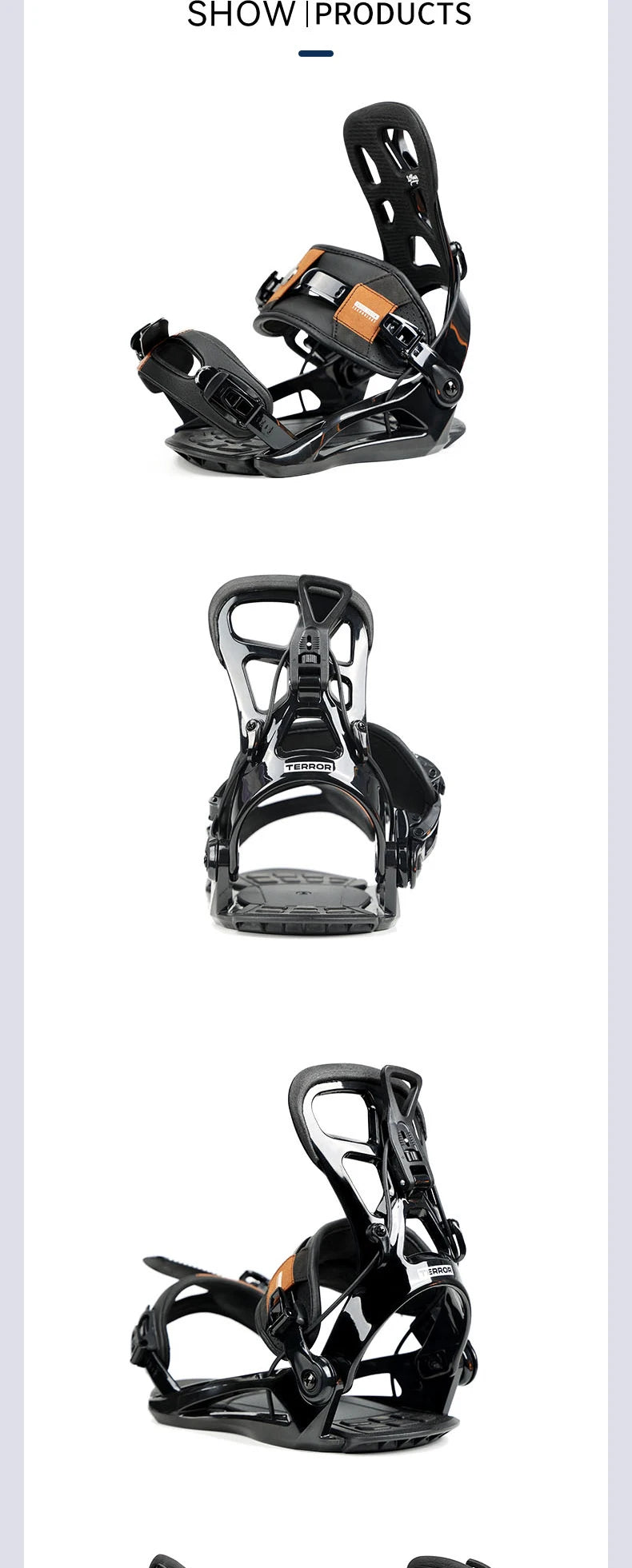 LILKINGS L1 Snowboard Bindings Quick Step-in SP System EVA Shock Absorption Leather Straps for Beginner Intermediate Riders