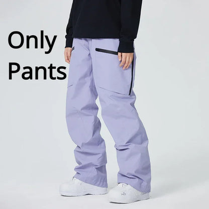 2025 Winter Women Ski Pants Snowfield Windproof Snowboard Sport Trousers Warm Man Loose Overalls New Pro Waterproof Skiing Pants