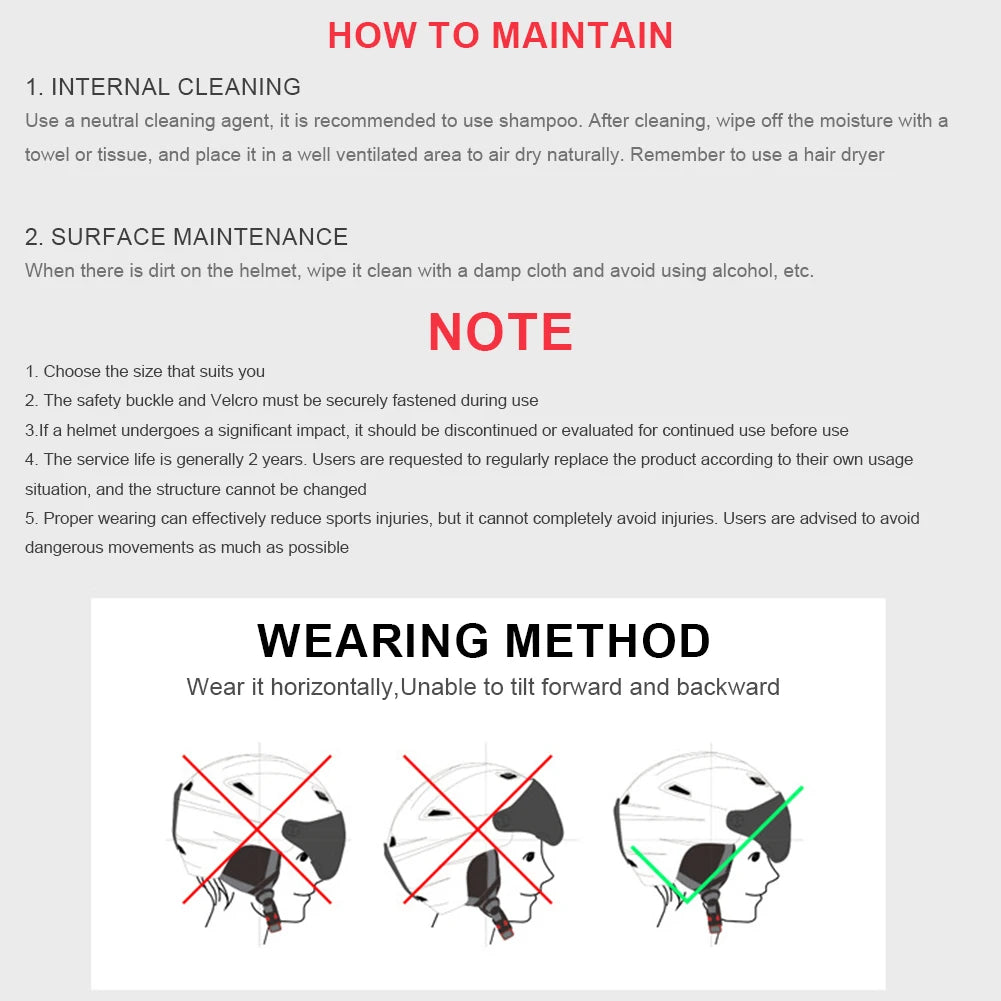 Skiing Helmet Snowboard Helmet With Detachable Glasses Winter Outdoor Sports Ski Helmet Safety Skateboard Skiing Snowboard Snow