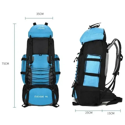 90L Large Capacity Travel Backpack Men Women Camping Hiking Climbing Mountaineering Bags Outdoor Sports Shoulder Rucksack