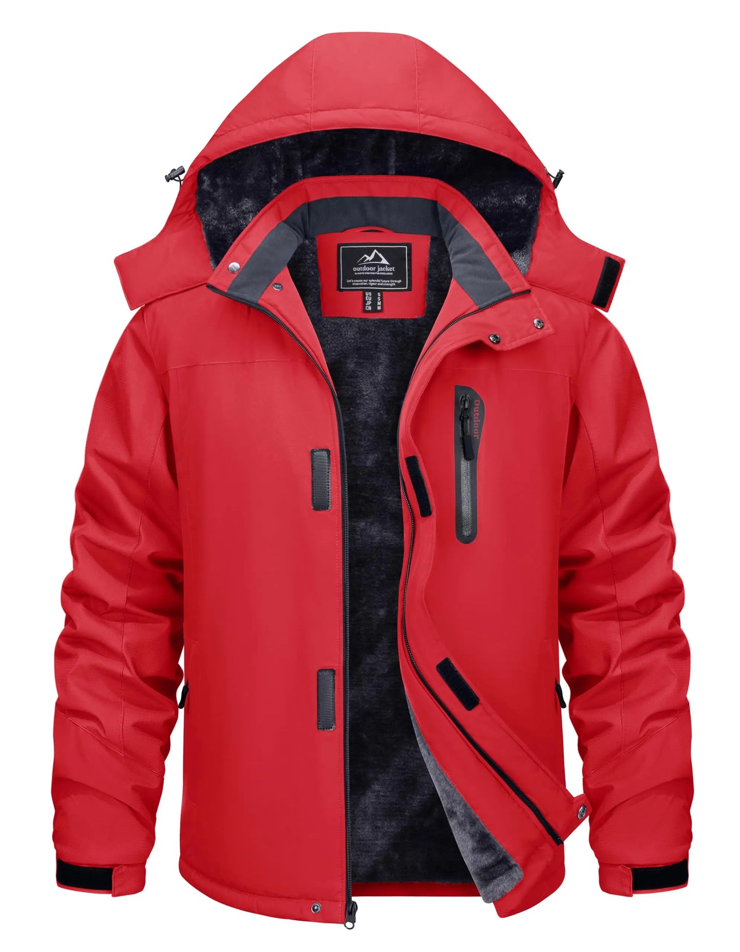 TACVASEN Winter Thicken Ski Snowboard Jacket Mens Fleece Waterproof Hiking Jackets Outdoor Mountain Trekking Windbreaker Parka
