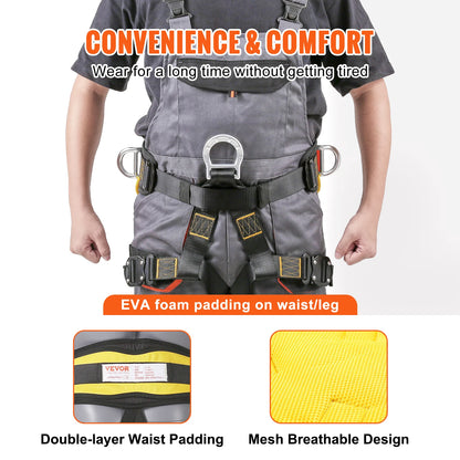 Half Body Safety Harness 340 lbs for Fire Rescuing Caving Rock Climbing