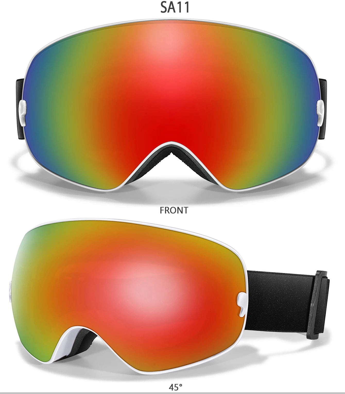 Men Women Outdoor Sports Ski goggles Anti-fog Snowboarding Snowmobile Glasses UV400 Charngeable Lens Teen Charistmas Cycling