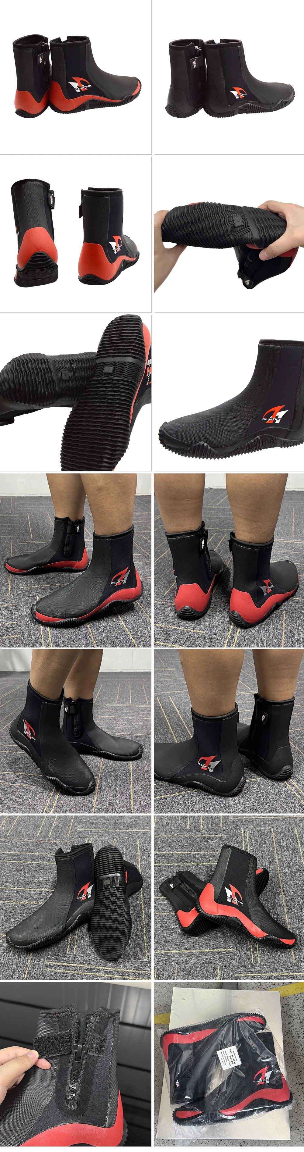 1 Pair 5MM Neoprene Diving Boots High Elastic Scuba Soft Shoes For Beach Snorkeling Surfing Kayaking Vulcanized Rubber Upper