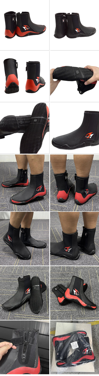 1 Pair 5MM Neoprene Diving Boots High Elastic Scuba Soft Shoes For Beach Snorkeling Surfing Kayaking Vulcanized Rubber Upper