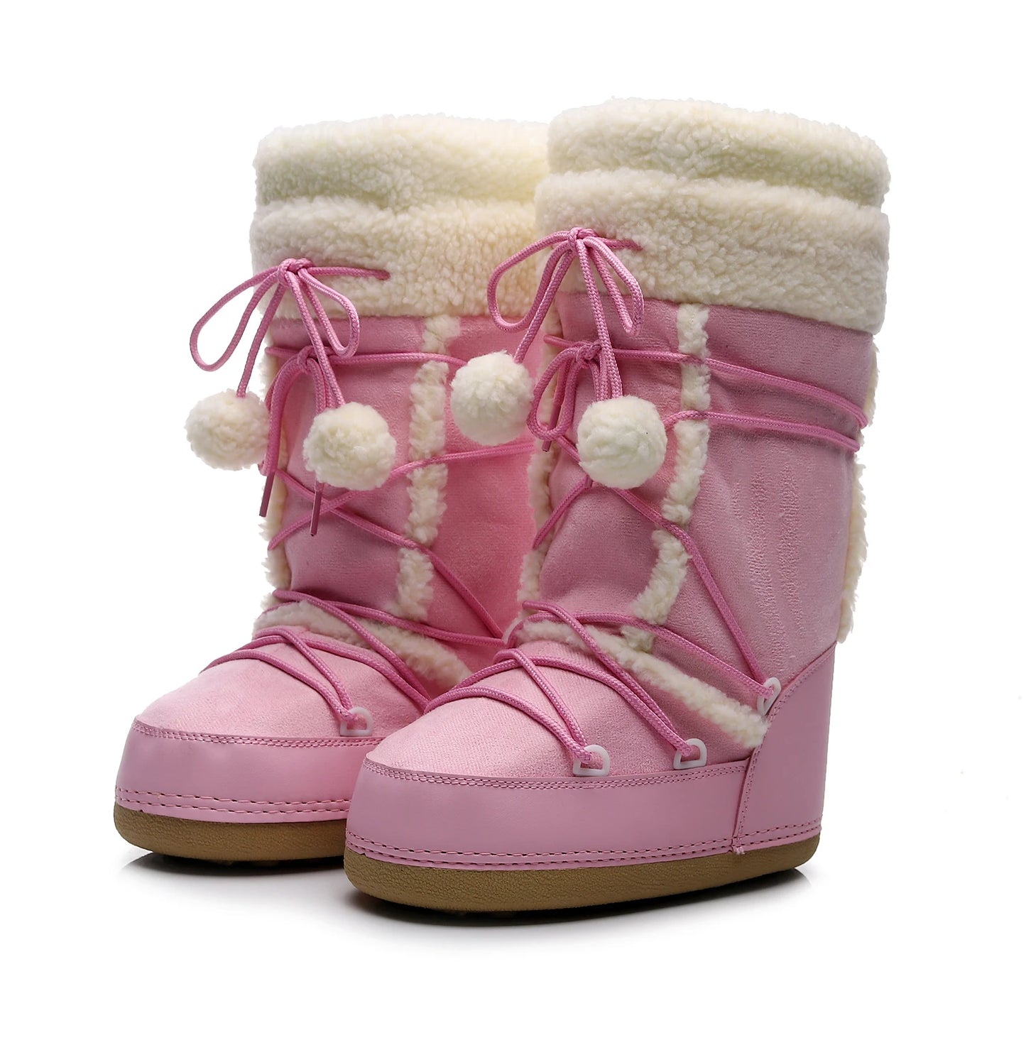 Winter Boots Women Snow Boots Cold-proof Ski BootsWarm Mid-calf Space Boots Slip-resistant Cotton Shoes 35-40