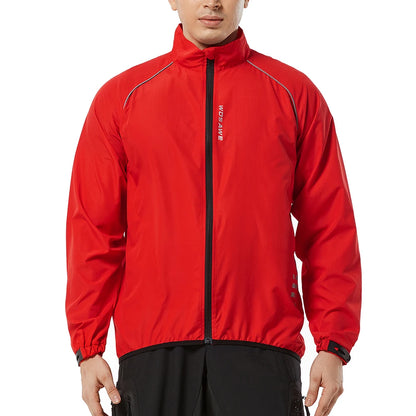WOSAWE Men's Cycling Windbreaker Ultralight Reflective Windproof Jacket Men MTB Road Bike Wind Coat Long Sleeve Bicycle Clothing