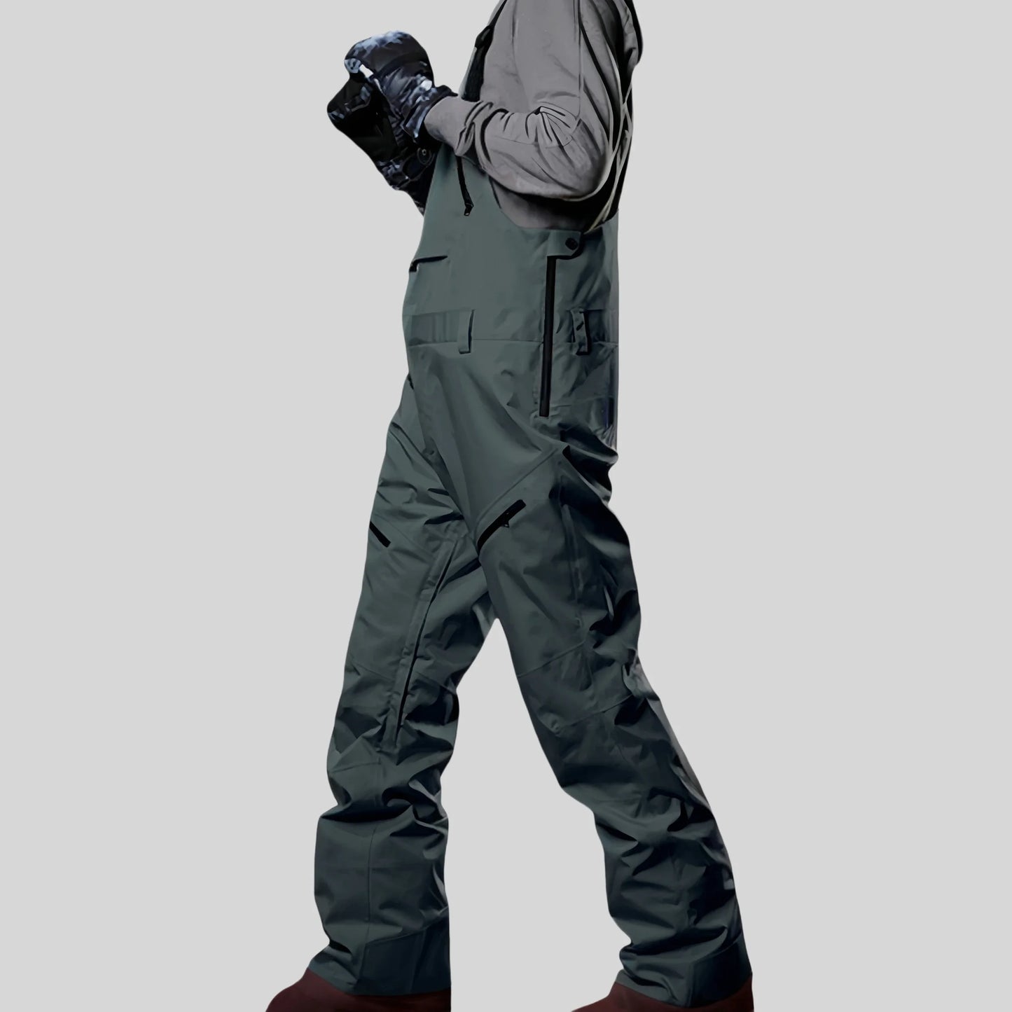 Waterproof Snowboard Sport Pants Winter New Skiing Trousers Men Loose Ski Overalls Outdoor Windproof Snow Strap Pants Clothing