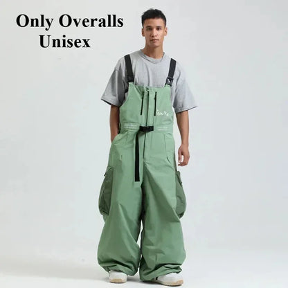 2025 New Loose Skiing Pants Outdoor Windproof Waterproof Woman Ski Overalls Men Winter Snowboard Sports Clothes Couple Snow Pant