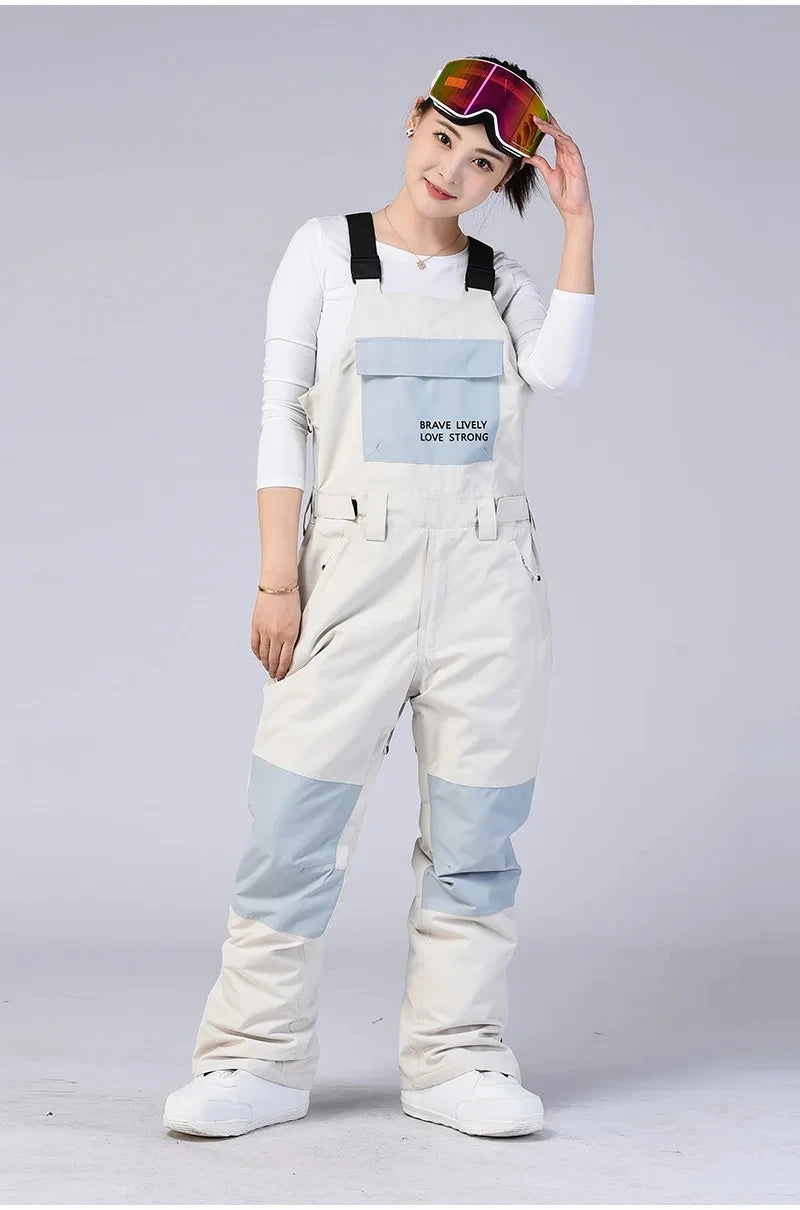New Men and Women Winter Outdoor Ski Pants Windproof Waterproof Warm Breathable Snowboarding Pants Snow Sports Bibs Pants