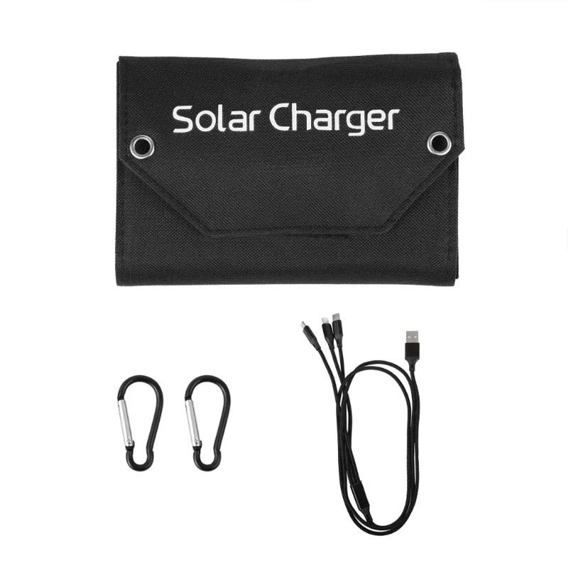 60W 80W 100W Foldable Solar Panel 5V USB Portable Folding Bag Battery Charger for Phone Outdoor Camping Waterproof Power Bank