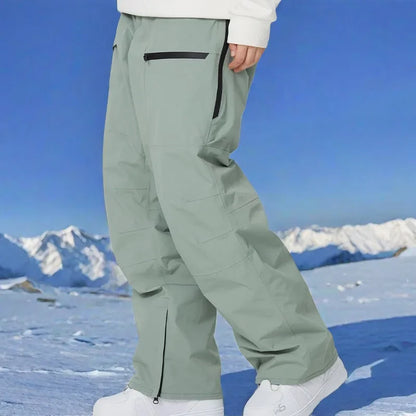 Adult Winter Skiing Pants Women Warm Ski Trousers Men Loose Snow Pants 2025 New Britches Waterproof Windproof Snowmobile Clothes