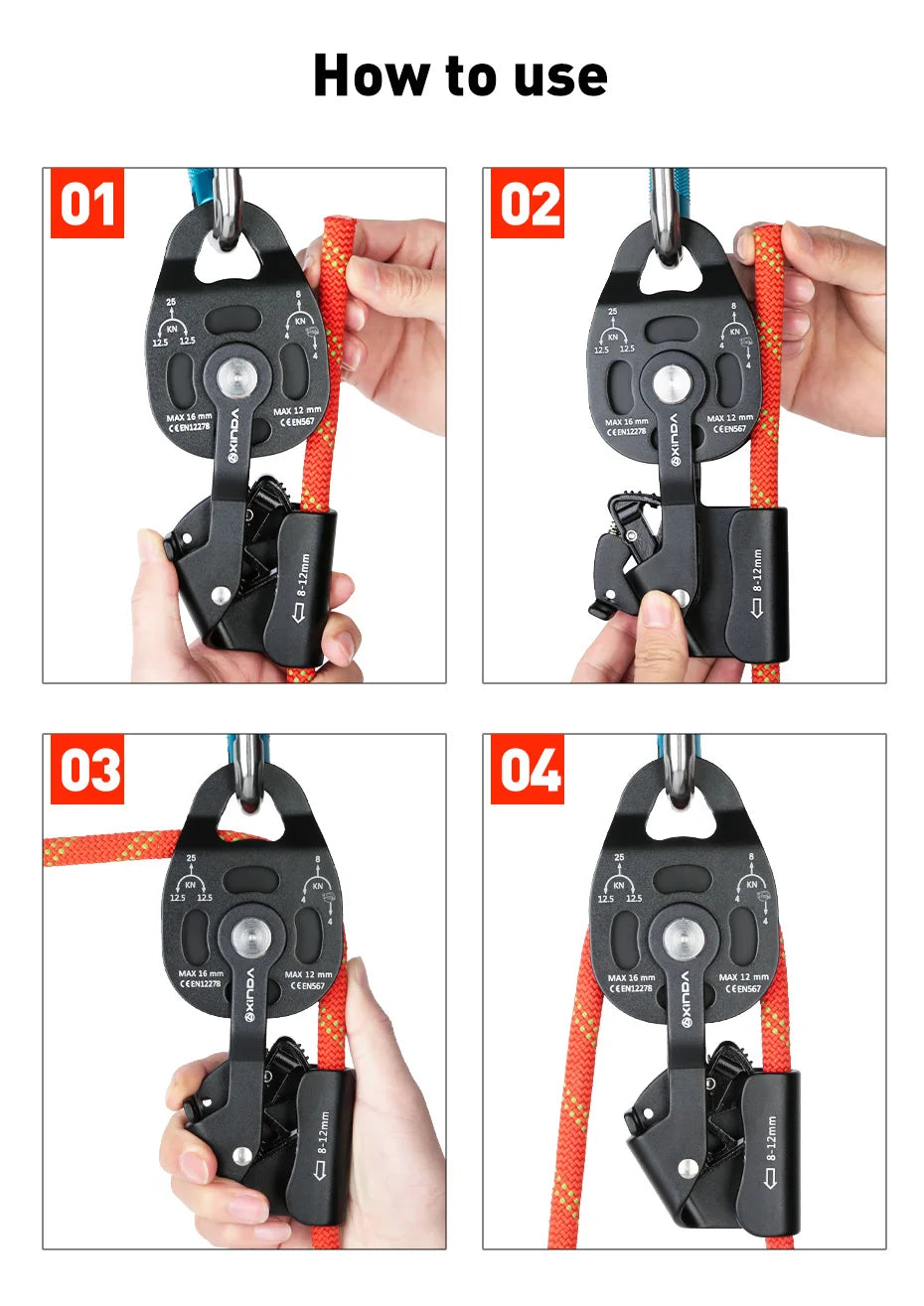 XINDA Quality Professional Lift Weight Pulley Device Rescue Survive Gear outdoor rock climb high altitude Heavy transport