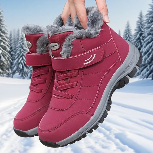 Ankel Bootsfor Women Casual Winter Shoes Platform Non-slip Warm Ankle Boots Plush Combat Outdoor Casual Hiking Motorcycle Boots