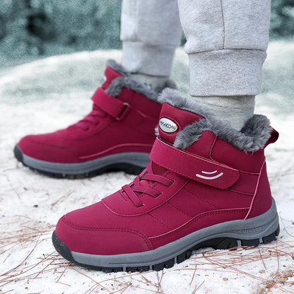 Ankel Bootsfor Women Casual Winter Shoes Platform Non-slip Warm Ankle Boots Plush Combat Outdoor Casual Hiking Motorcycle Boots
