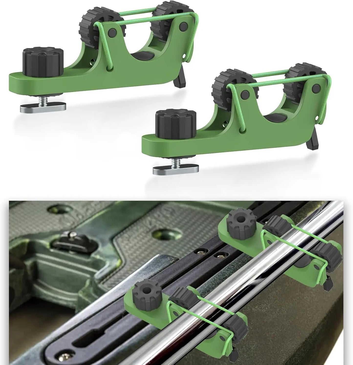 2 PCS Extend Kayak Paddle Holder Kayak Track Mount Accessories for Holding Standard Paddle Kayak Oar Holder Kayak Rail Fishing
