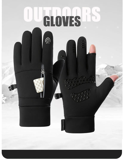 Unisex Winter Touchscreen Gloves Windproof Warm Skiing Outdoor Sports Cycling Fishing Running Snowboarding Anti-Freeze Gloves