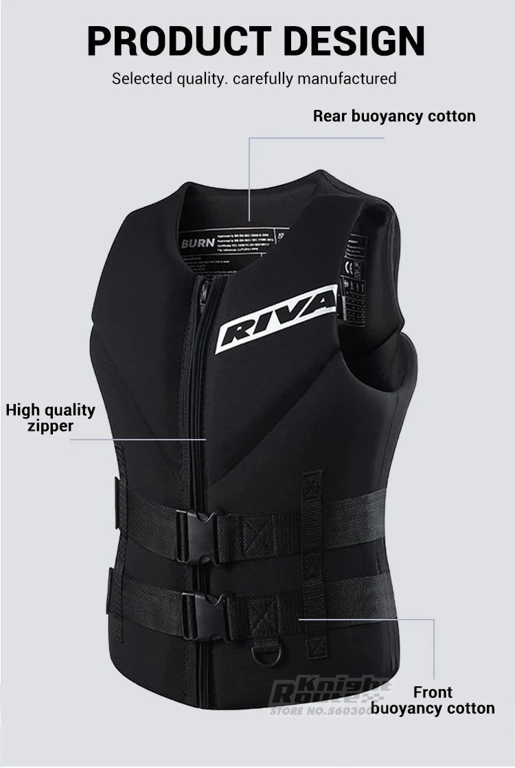 Life Vest Adults Surf Vest Kayak Wakeboard Motorboats Raft Rescue Boat Ski Water Sports Swimming Drifting Rescue Life Jacket