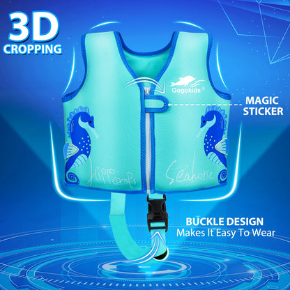Neoprene Children's Life Jacket Wakeboard Jet Surf Surfing Buoyancy Aid Safe Buckle Jackets for Surfing Swimming Sailing Rafting