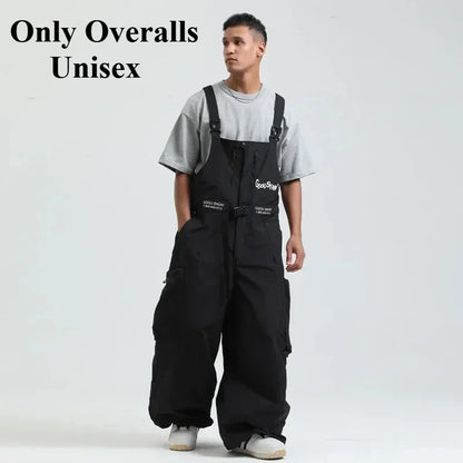 2025 New Loose Skiing Pants Outdoor Windproof Waterproof Woman Ski Overalls Men Winter Snowboard Sports Clothes Couple Snow Pant