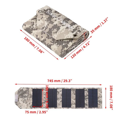 60W 80W 100W Foldable Solar Panel 5V USB Portable Folding Bag Battery Charger for Phone Outdoor Camping Waterproof Power Bank