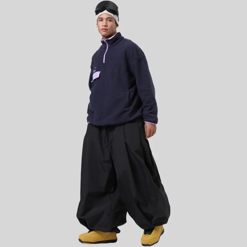 GSOU SNOW Plus Size Winter Ski Trousers Super Baggy Men Snowboard Clothes Women Snow Pants Outdoor Sports Winterproof Breathable