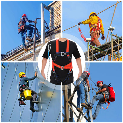 Safety Harness with 2M Safety Rope Belt Carabiner Outdoor Climbing Harness