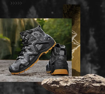 Oxford Waterproof Tactical Boots Men's Outdoor Non-slip Climbing Hiking Sports Shoes 45Plus Size Camouflage Work Shoes 46