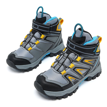 Kids Hiking Boots Boys Girls Outdoor Walking Climbing Sneaker Comfortable Snow Shoes Hiker Boot Antiskid Steel Buckle Sole