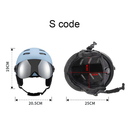 Skiing Helmet Snowboard Helmet With Detachable Glasses Winter Outdoor Sports Ski Helmet Safety Skateboard Skiing Snowboard Snow