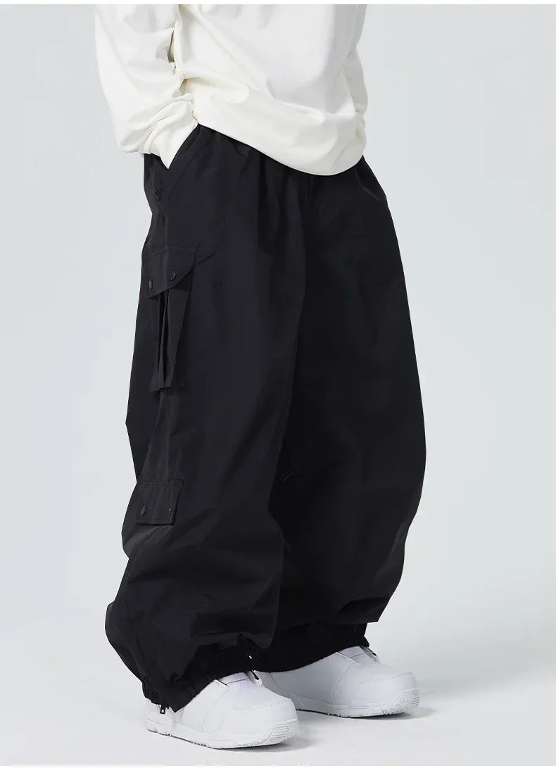 Winter Man Snow Pants 2025 New Women Waterproof Ski Overalls Loose Couple Skiing Pants Outdoor Sport Pro Warm Windproof Trousers
