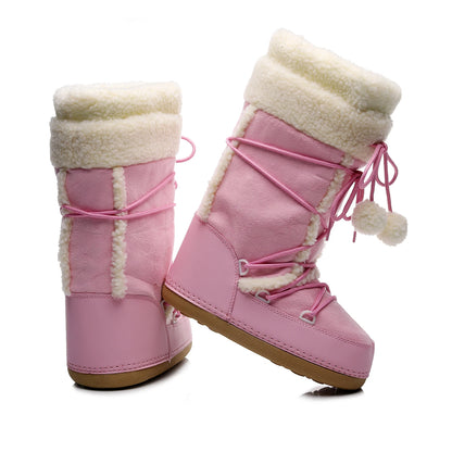 Winter Boots Women Snow Boots Cold-proof Ski BootsWarm Mid-calf Space Boots Slip-resistant Cotton Shoes 35-40