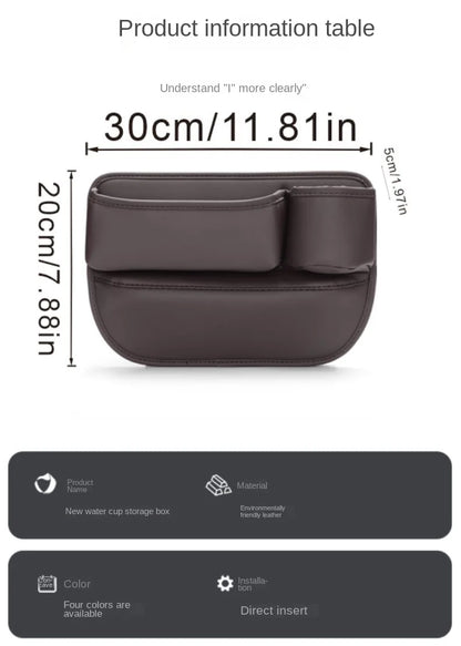 Car Seat Gap Organizer Multifunction Console Crevice Filler Side Storage Box with Cup Holder Sundries Storage Pocket Accessories