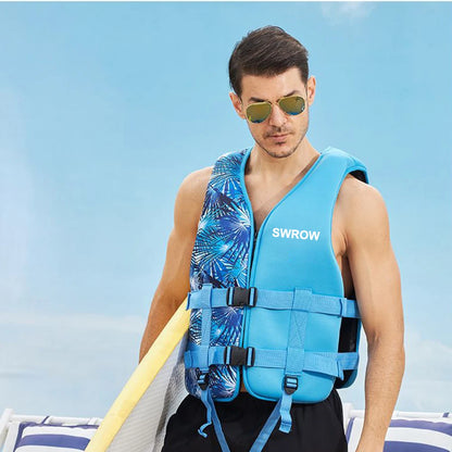 New Life Jacket Neoprene Safety Life Vest Water Sports Fishing Kayaking Boating Swimming Drifting Safety Vest for Adult Children