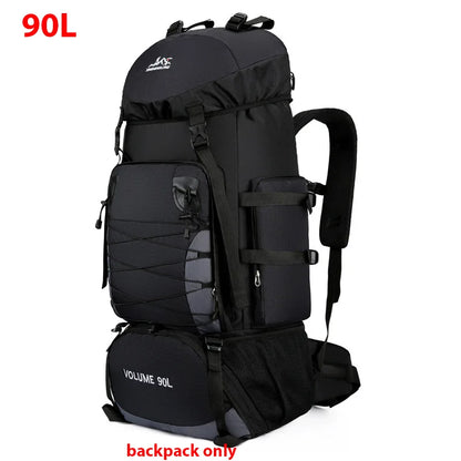 Large 90L Travel Bag Camping Backpack Hiking Army Climbing Bags Mountaineering  Sport Bag Outdoor Shoulder Rucksack Men Women