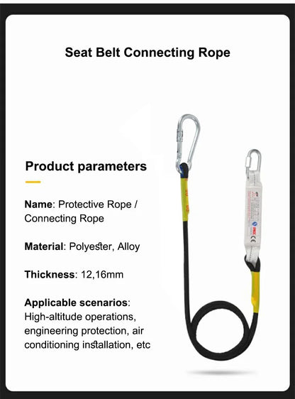 High-altitude Work Safety Belt Rope Set Outdoor Rock Climbing Electrician Construction Safety Harness Protective Equipment