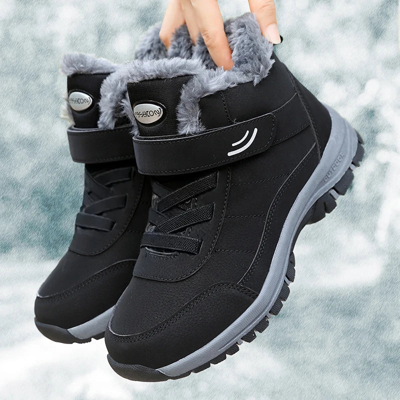 Ankel Bootsfor Women Casual Winter Shoes Platform Non-slip Warm Ankle Boots Plush Combat Outdoor Casual Hiking Motorcycle Boots