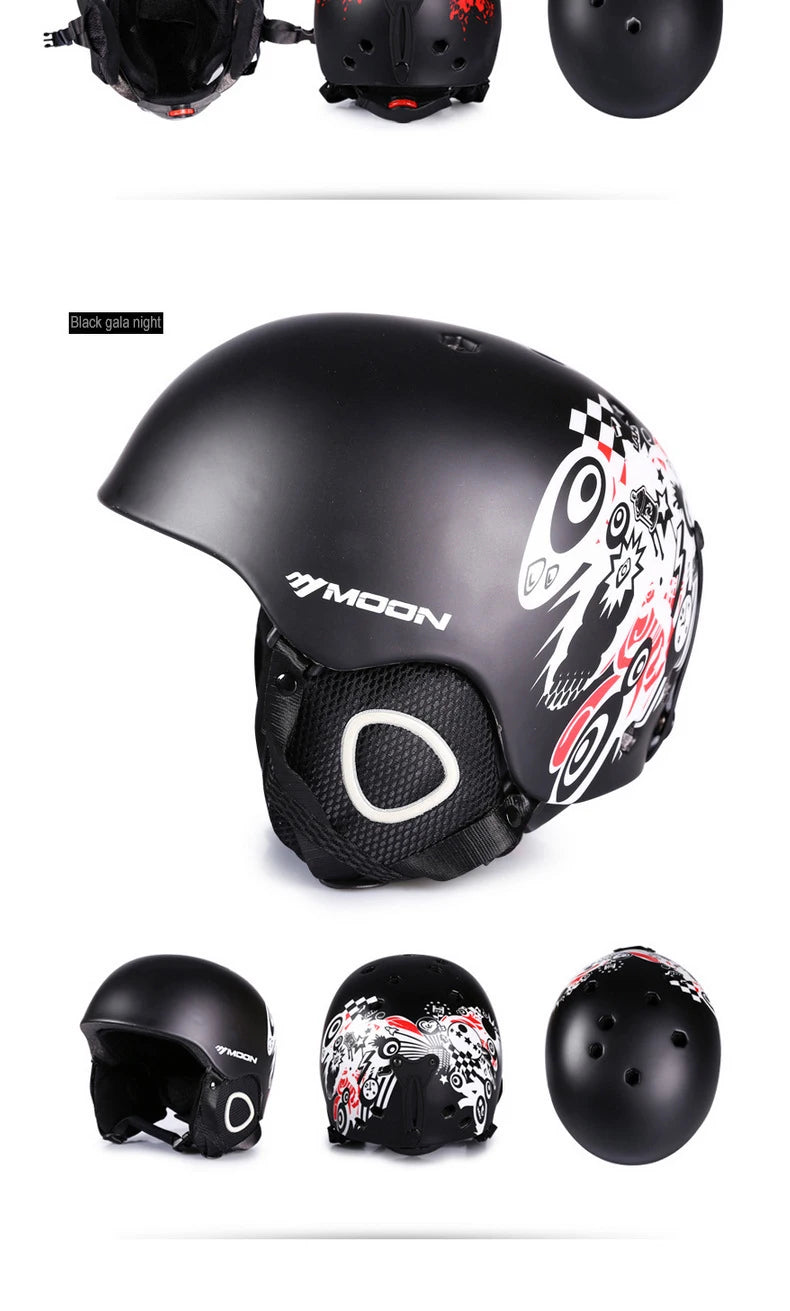 MOON Skiing Helmet Skiing Helmet Children Adult Ultralight Extreme Sports Skateboard Snowboard Helmet Snowmobile Motorcycle