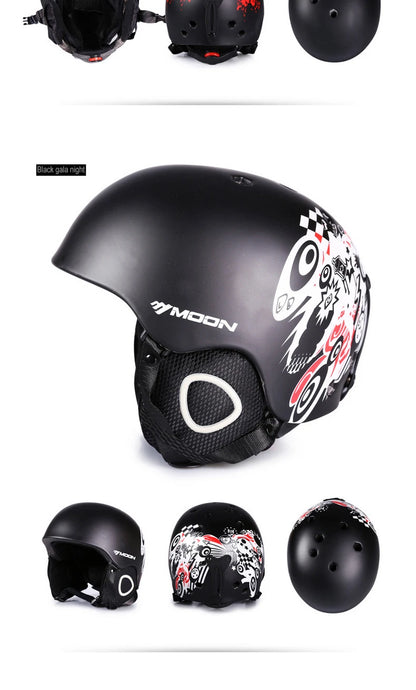 MOON Skiing Helmet Skiing Helmet Children Adult Ultralight Extreme Sports Skateboard Snowboard Helmet Snowmobile Motorcycle