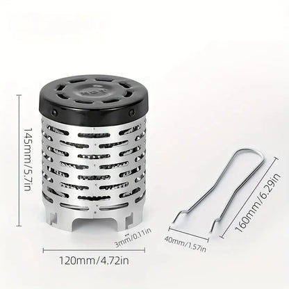 Stainless Steel Heating Cover Outdoor Camping Heating Stove Infrared Heater Camping Baking Stove Cassette Baking Stove