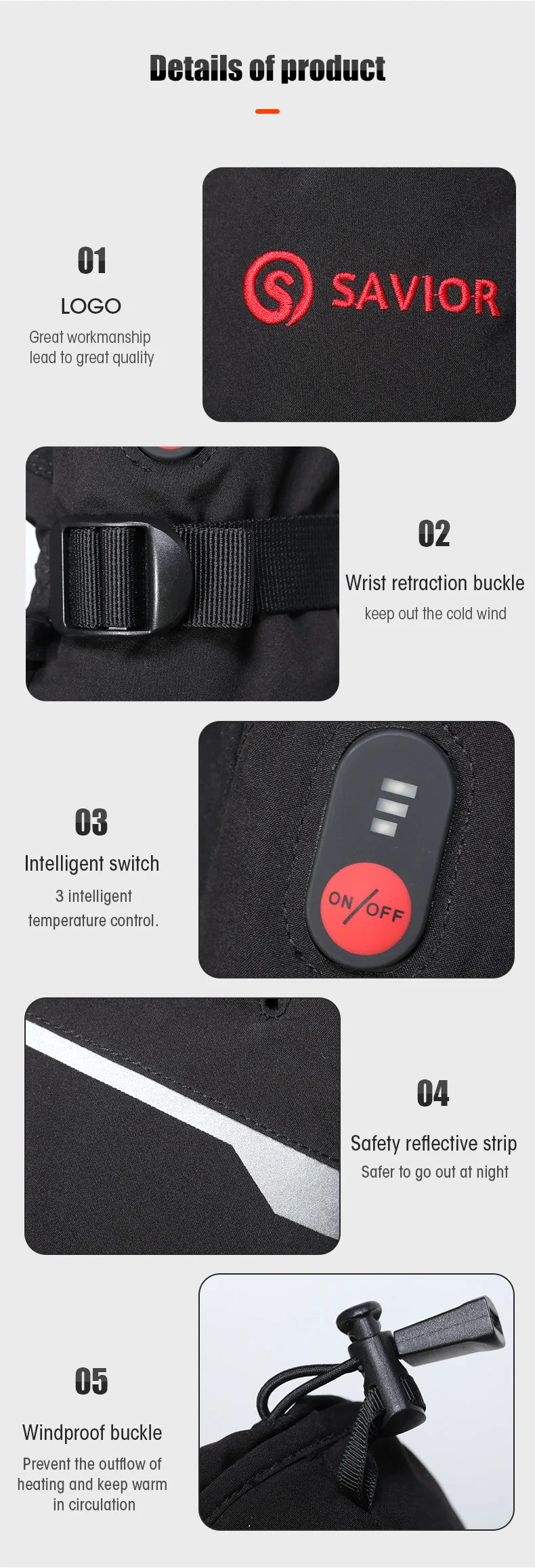 Winter Gloves Crab Finger Style Heating Hand Warm Electric Thermal Gloves Waterproof Snowboard Cycling Motorcycle Bicycle Skiing
