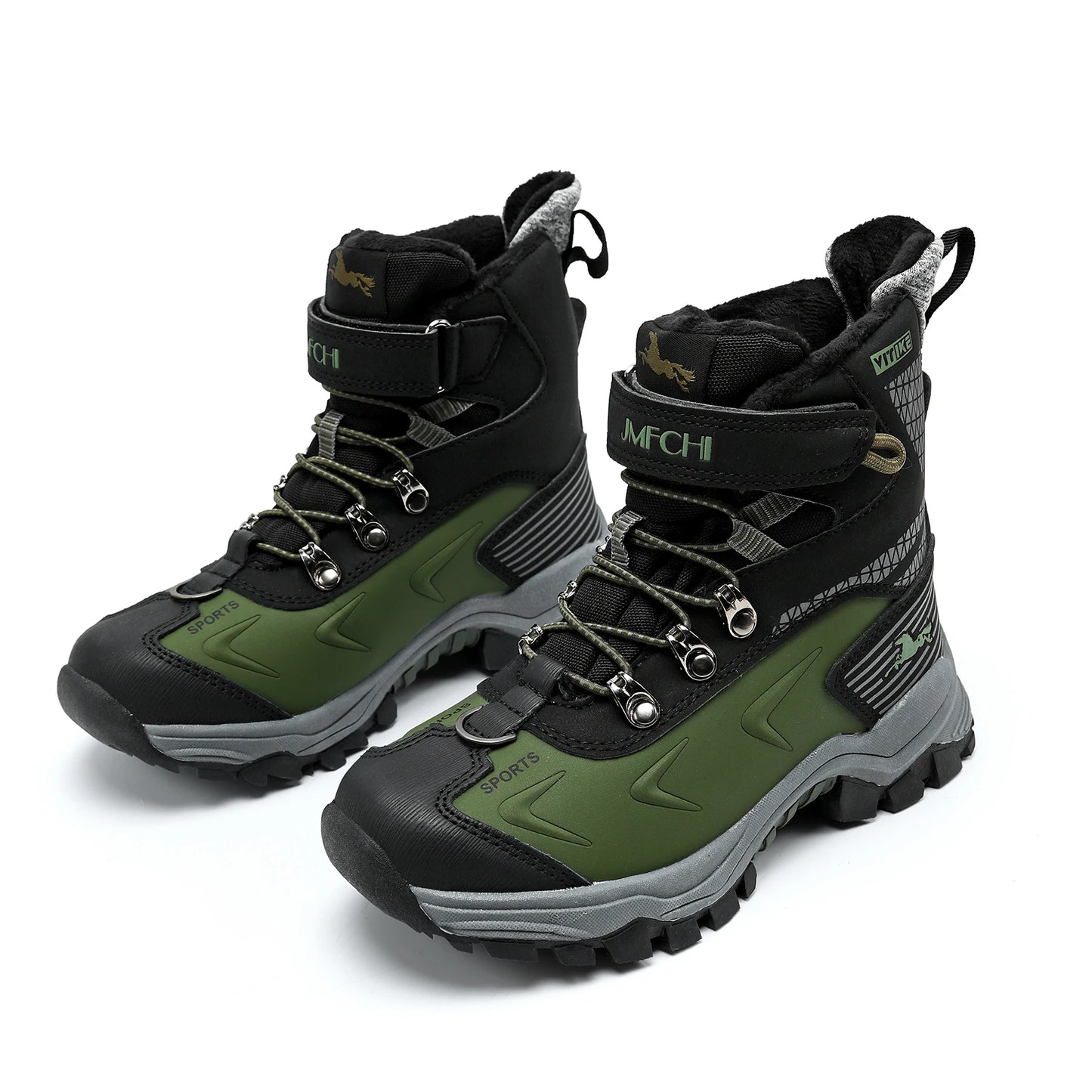 Kids Hiking Boots Boys Girls Outdoor Walking Climbing Sneaker Comfortable Snow Shoes Hiker Boot Antiskid Steel Buckle Sole