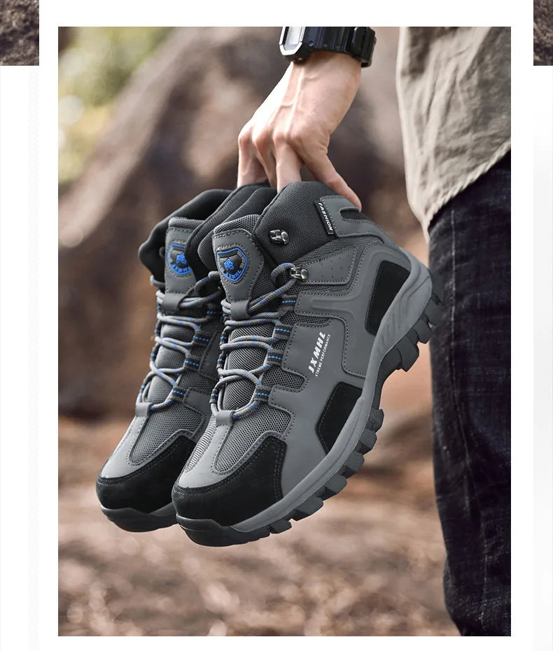 Couple Hiking Shoes Men Mountain Climbing Trekking Boots Women  Non-slip Outdoor Work Ankle Boot