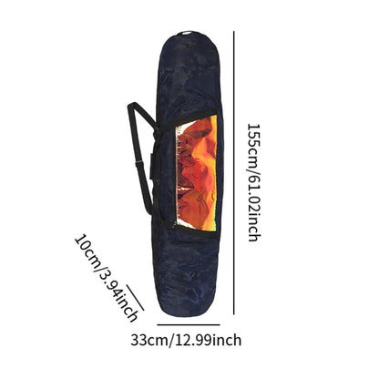 Ski Bag Snowboard Bag Wheeled Carrier Bag Carry Case Snowboard Backpack Ski Equipment Bag for Winter Sports Outdoor Skiing
