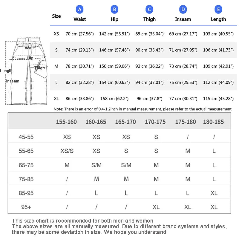 Women Waterproof Ski Pant Windproof Men Warm Snowboarding Trousers Outdoor Winter Sports Breathable Solid Baggy Skiing Strides