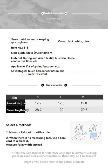 GOBYGO 1Pair Winter Ski Gloves Thickened Cold Non-slip Waterproof Touch Screen Gloves Extended Wrist Riding Ski Gloves Men Women